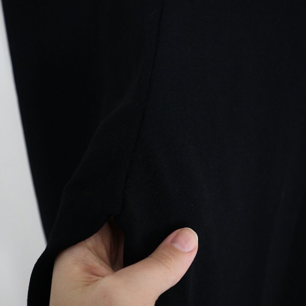 Stella McCartney IT 42 US 6/8 High Rise Compact Knit Wide Leg Crop Pants Black - Picture 8 of 10